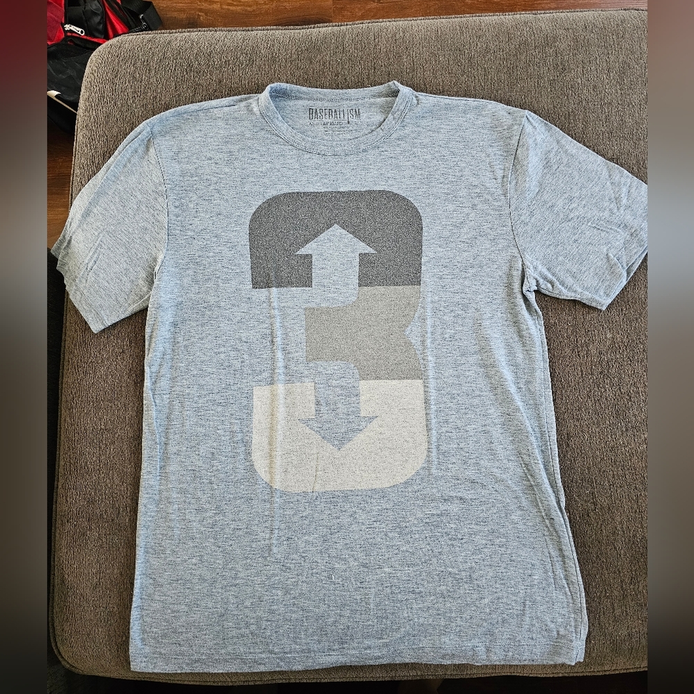 Baseballism 3 up 3 down tshirt, size large